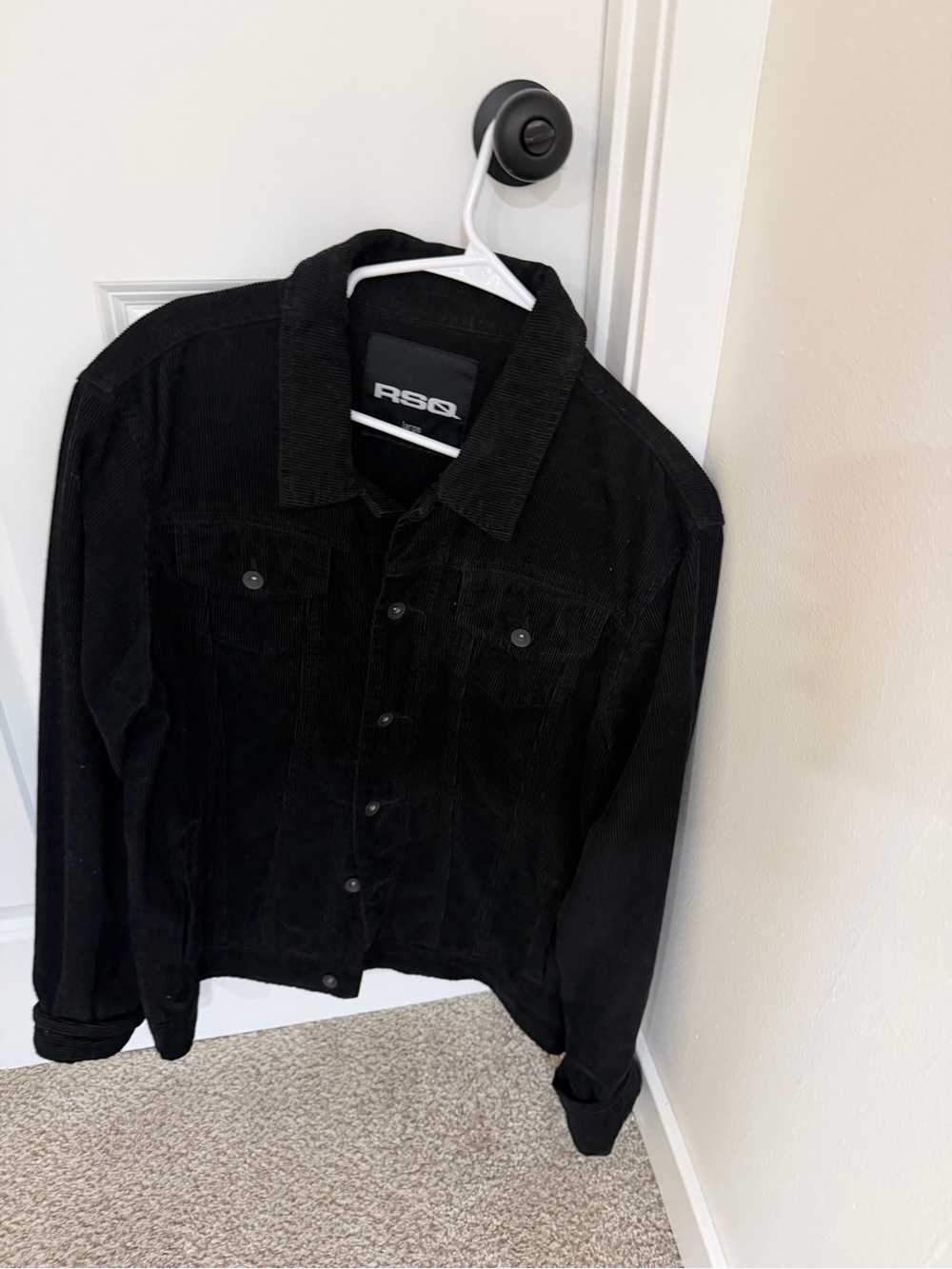 RSQ Black Corduroy Shirt Jacket